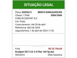 FORD - ECOSPORT - 2005/2006 - Prata - R$ 22.000,00